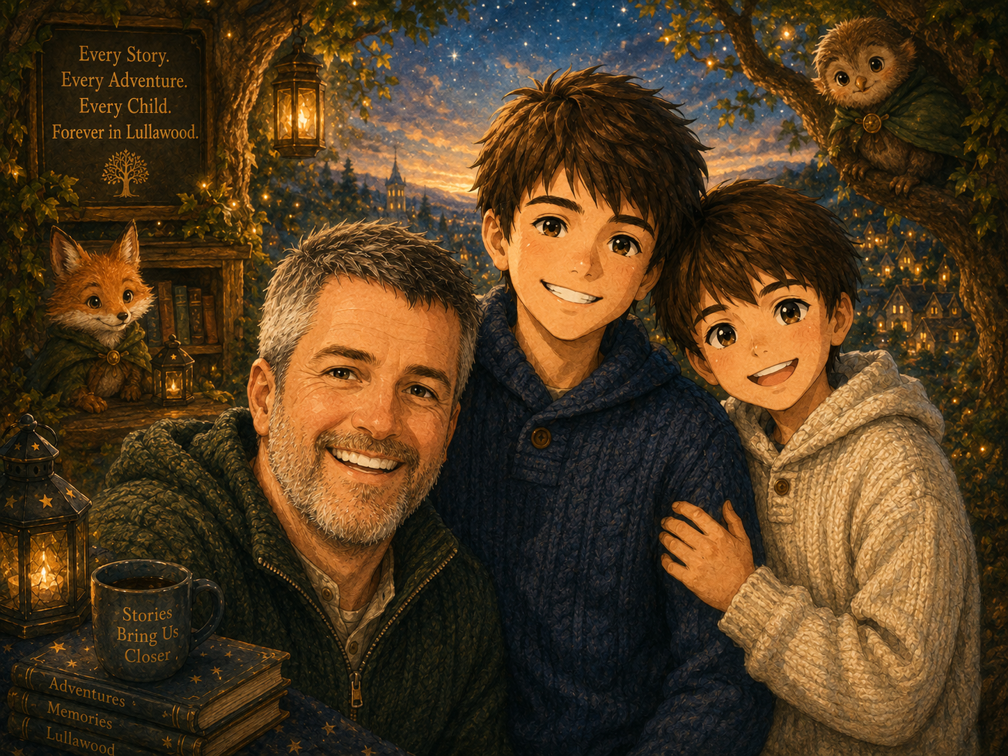 Stephen, founder of Lullawood, with his two sons